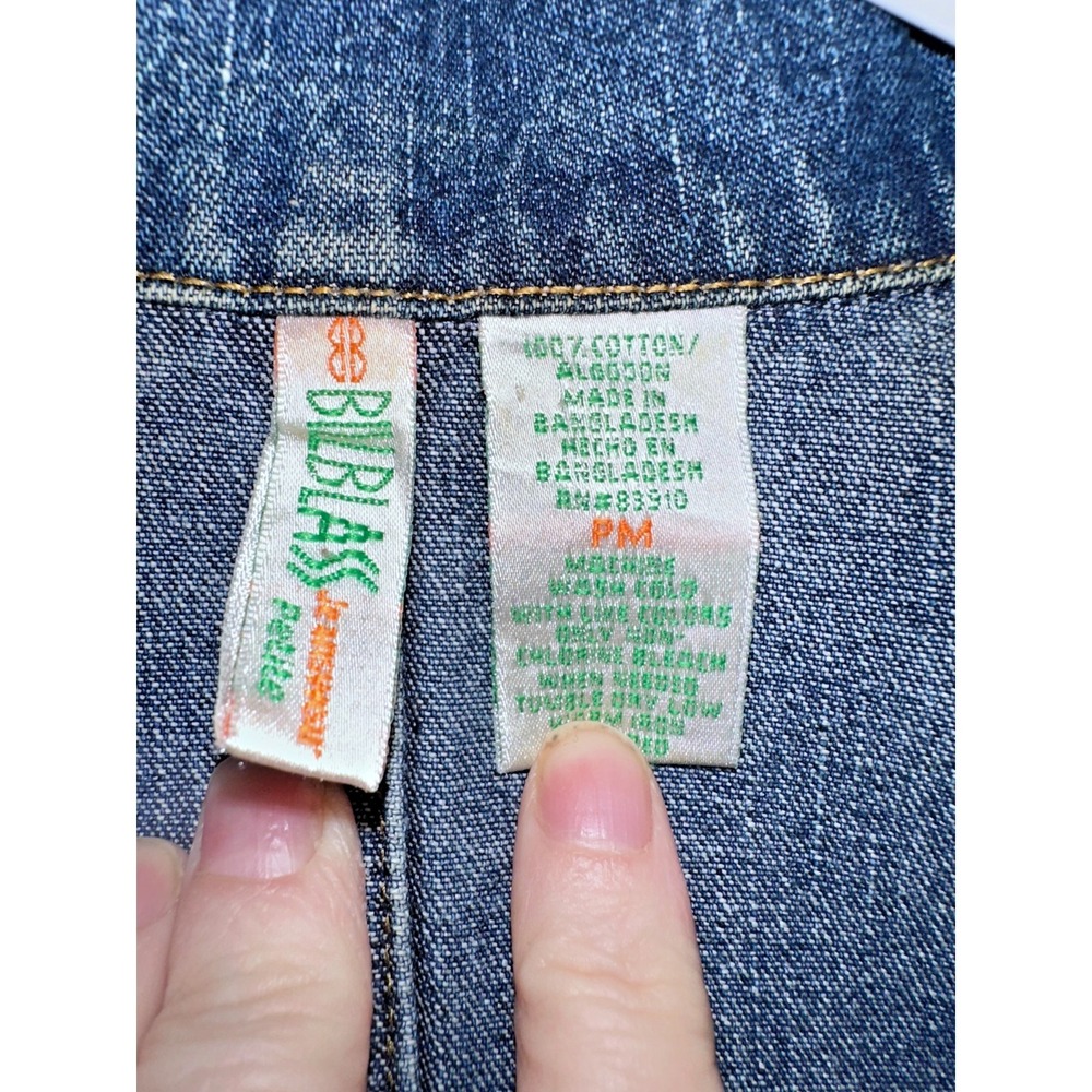 Bill Blass Vintage Women's Denim Buttons Blue‎ Jean Jacket Size Petite M - Picture 3 of 5